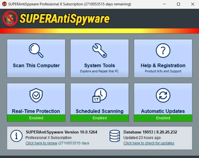 SUPERAntiSpyware Professional X Versión Final