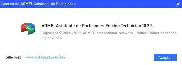 AOMEI Partition Assistant Technician Edition Versión