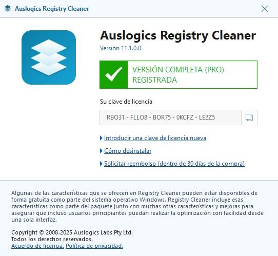 Auslogics Registry Cleaner Pro Full Español 