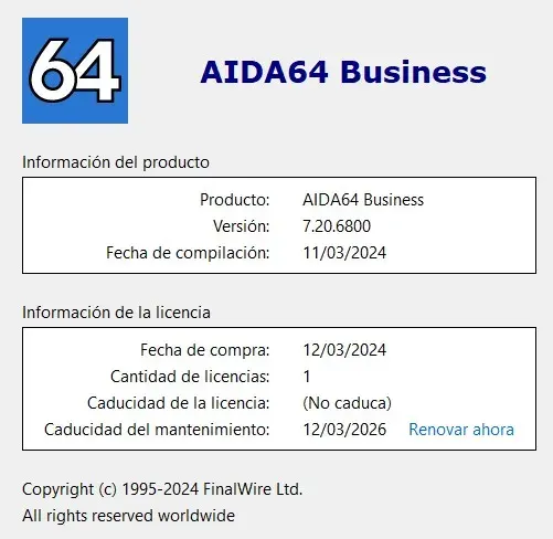 AIDA64 Extreme / Engineer Edition Versión Final Español AIDA64 Extreme / Engineer Edition Versión Final Español