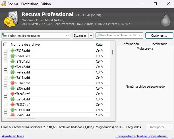Piriform Recuva Versión Pro Full Español Piriform Recuva Versión Pro Full Español