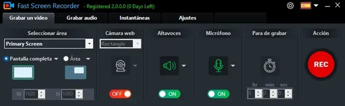 Fast Screen Recorder Versión Full Español