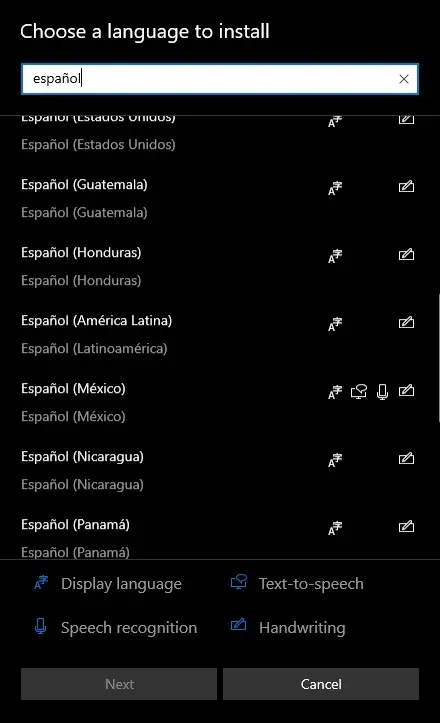 Añadir Español México al Sistema Operativo Windows 10