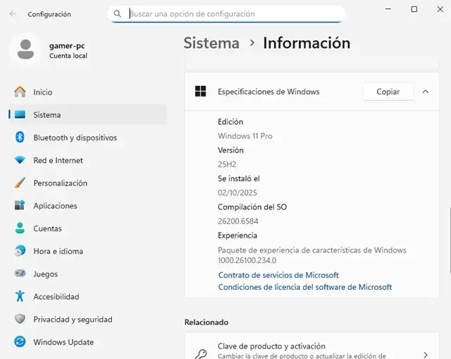 Windows 11 25H2 Build ISO Español Latino