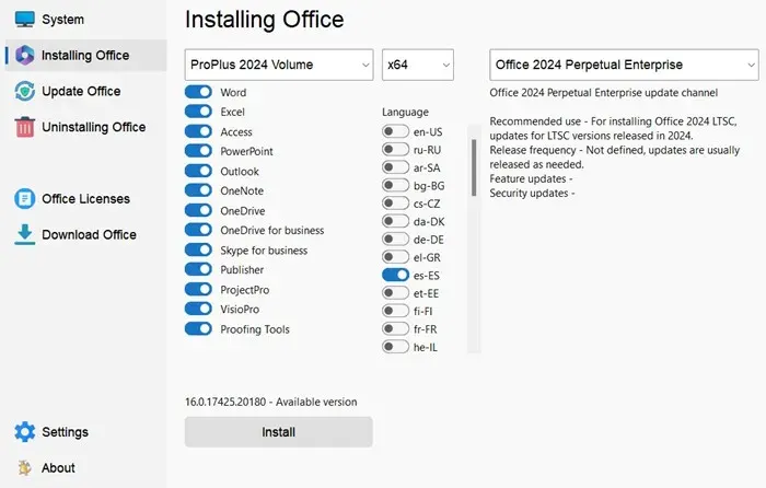 Office Installer Plus Versión