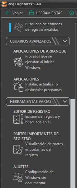 Reg Organizer Versión Final - Captura de pantalla