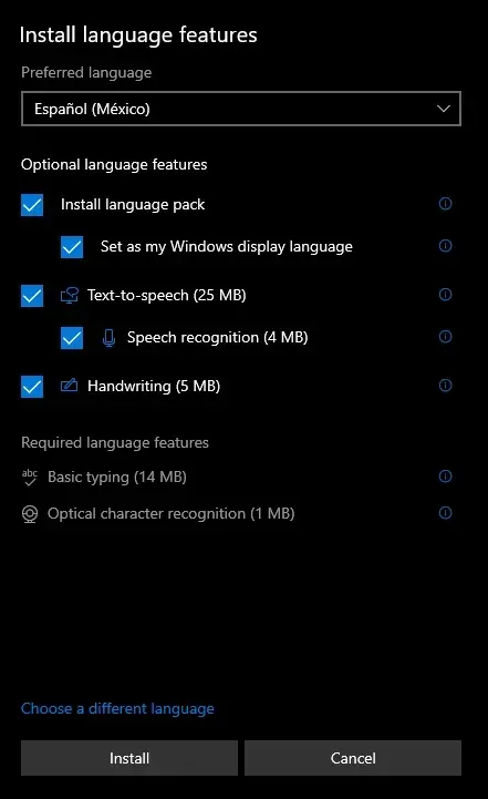 Añadir Español México al Sistema Operativo Windows 10